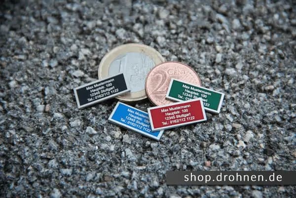 Drohnen Plakette - Kennzeichnung für Drohnen